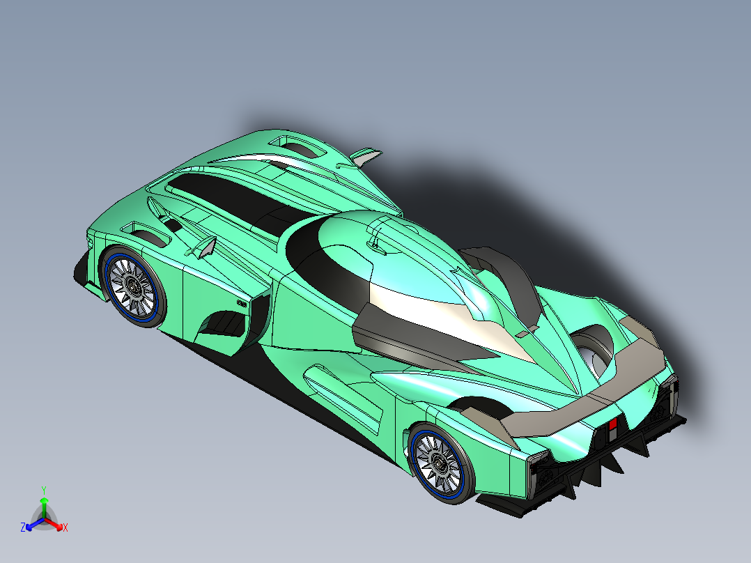 09-TBO Le Mans 24H跑车模型<span style='color: red'>3D</span>图纸 STEP格式