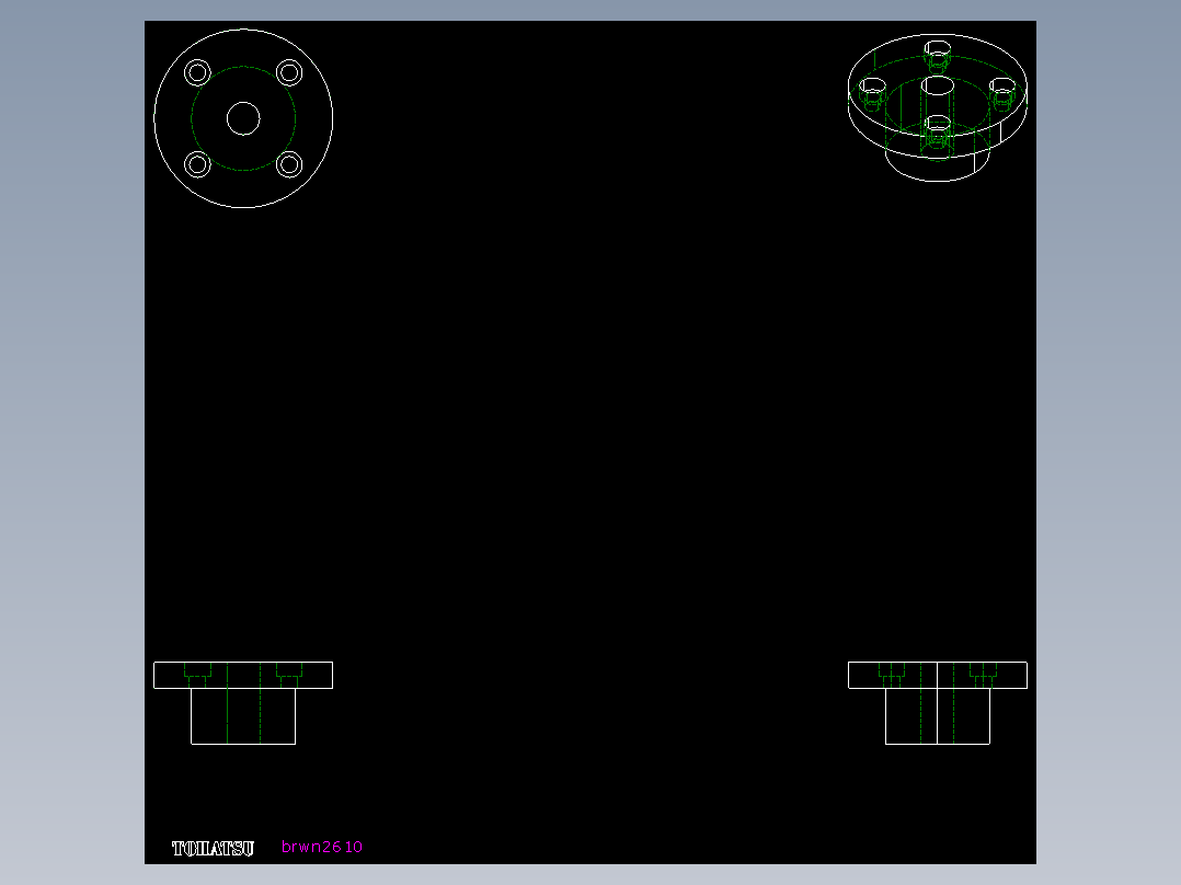 軸承座(雙軸承型)BRWN-2D多系列多零件图纸模型