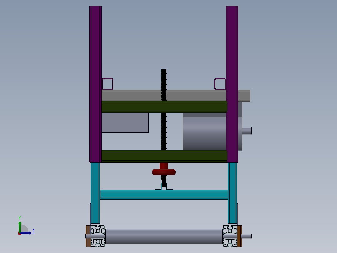 带角度升降传送带设计左视图