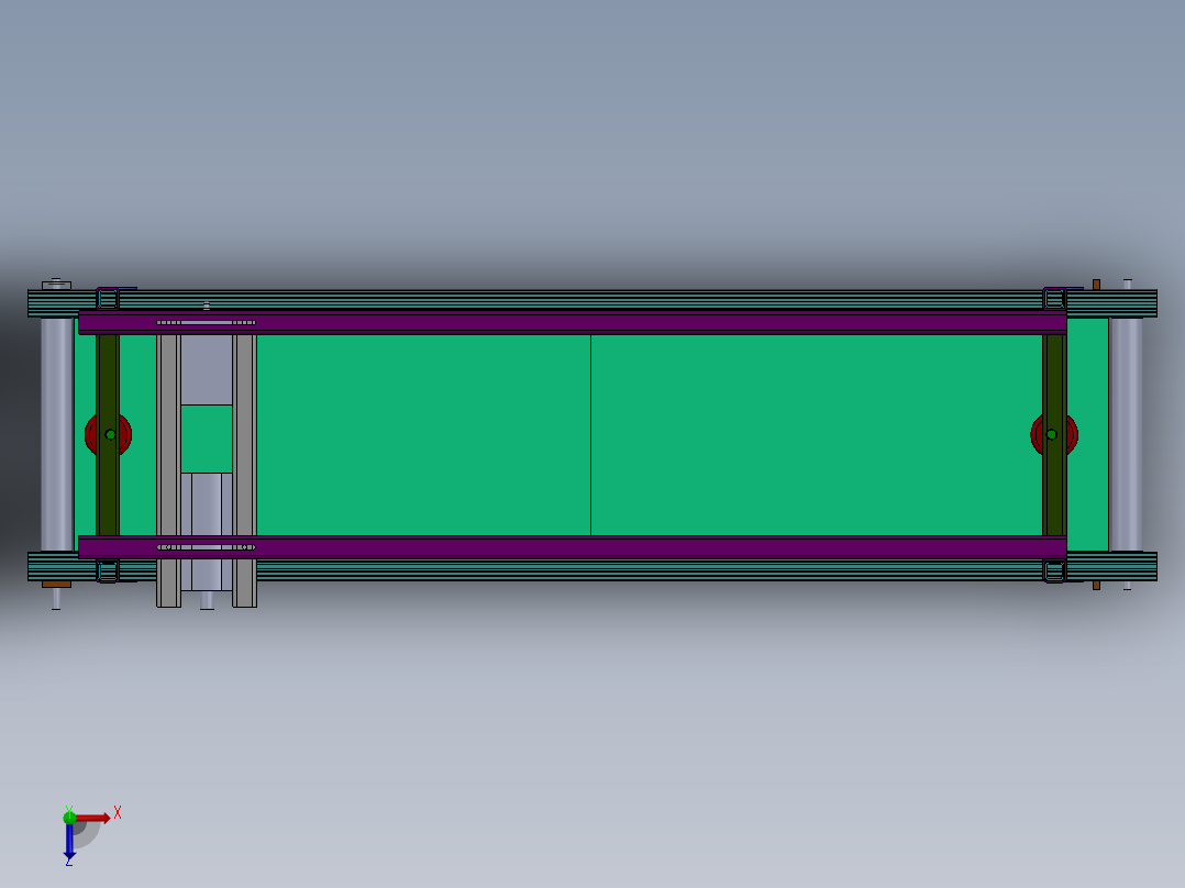 带角度升降传送带设计俯视图