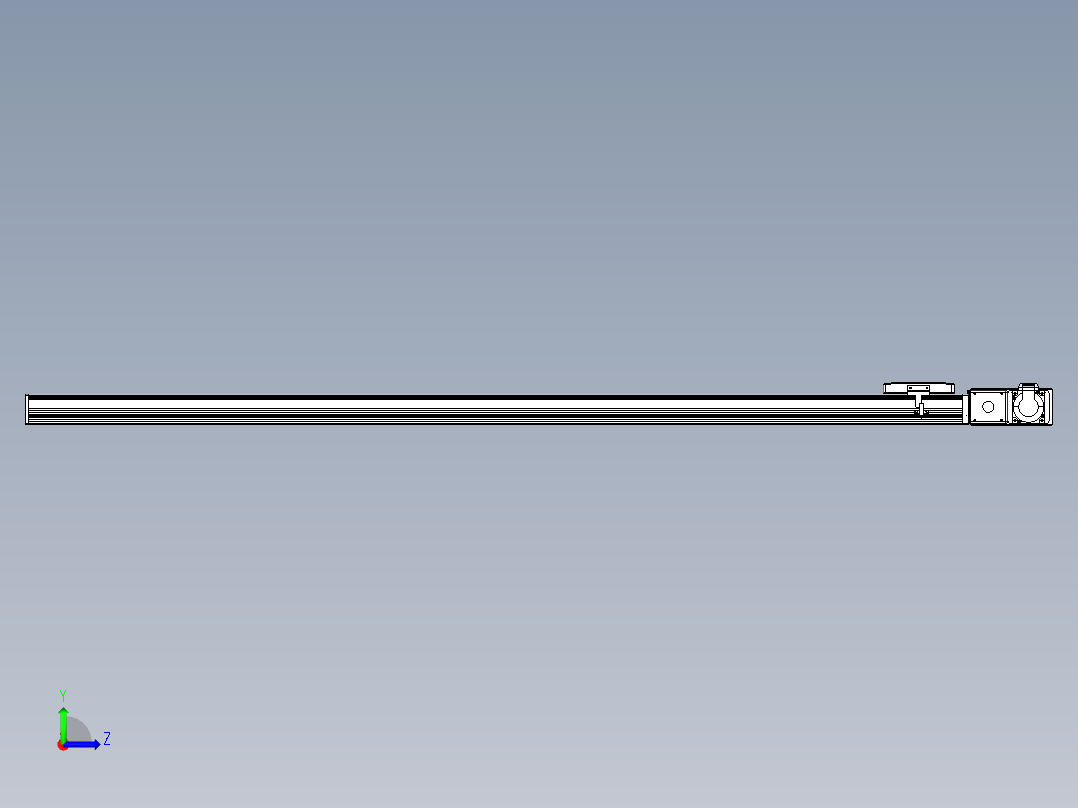 同步带全封闭直线模组TPA-HCB-105D-90-L1500-MR-Y-P20-N3左视图
