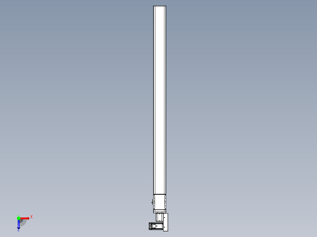 同步带全封闭直线模组TPA-HCB-105D-90-L1500-MR-Y-P20-N3俯视图
