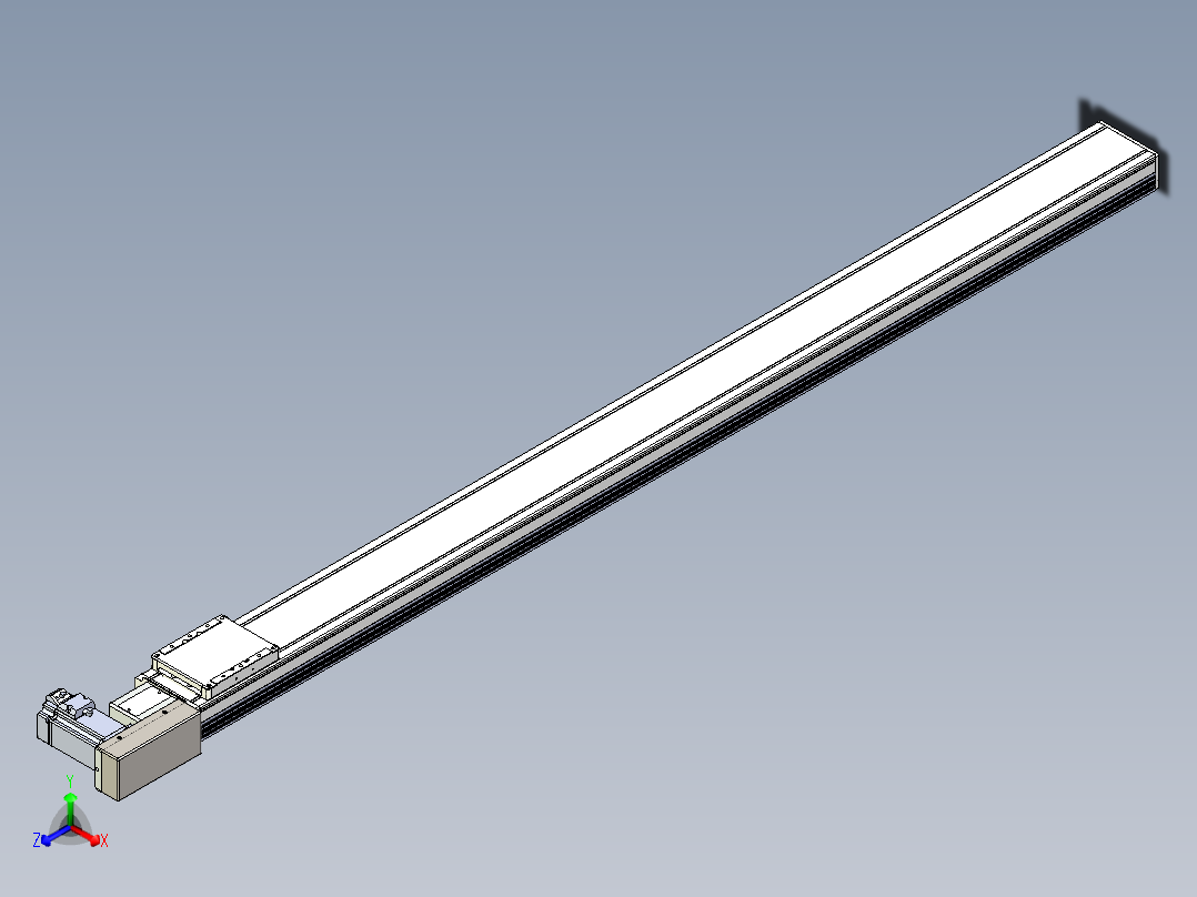 同步带全封闭直线模组TPA-HCB-105D-90-L1500-MR-Y-P20-N3正等轴测图