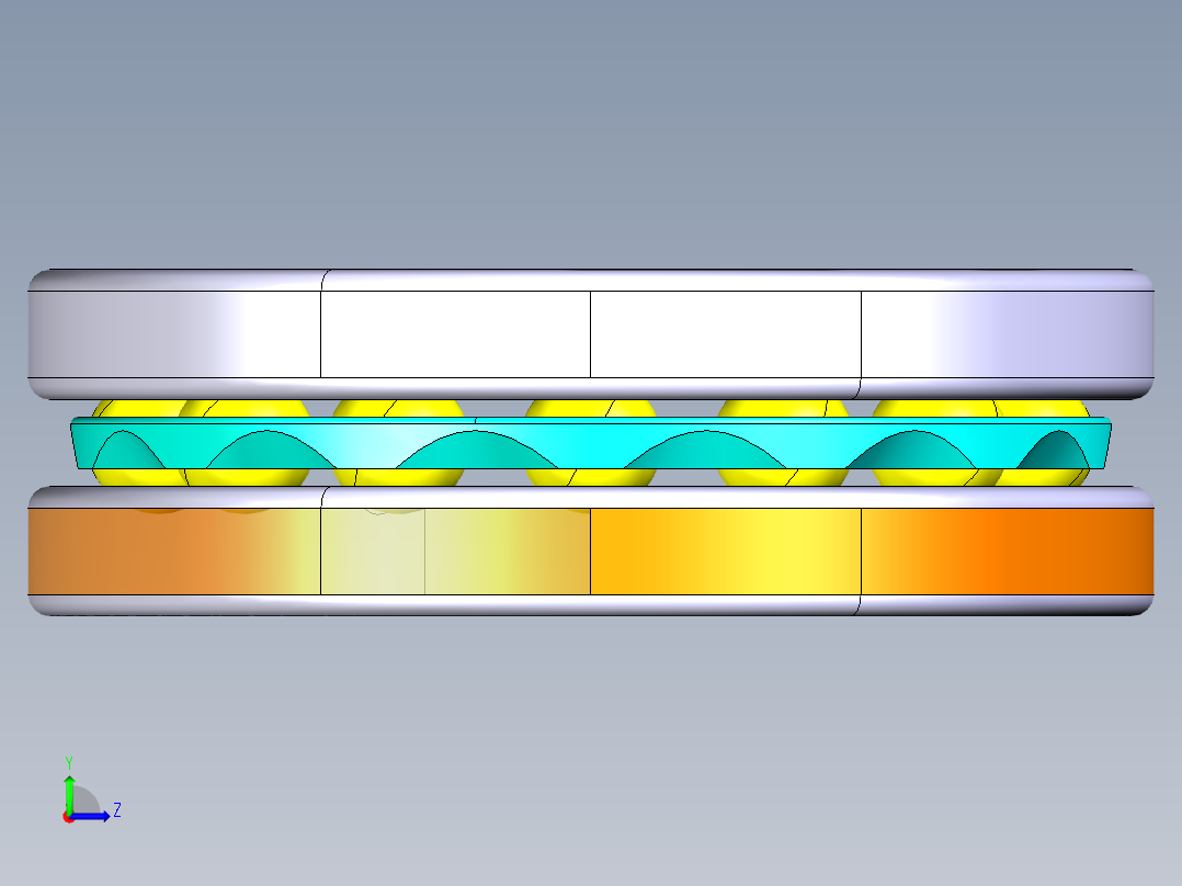 平面推力球轴承51206左视图