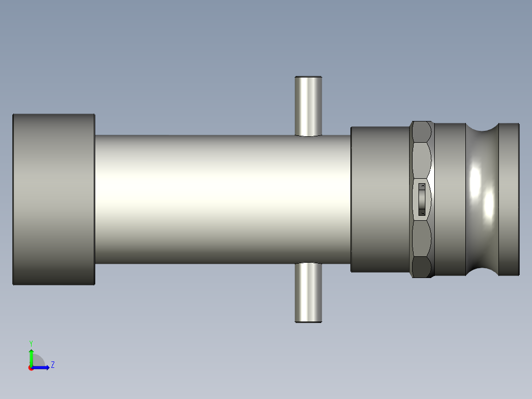 DN80长300mmA型接头装车短接左视图