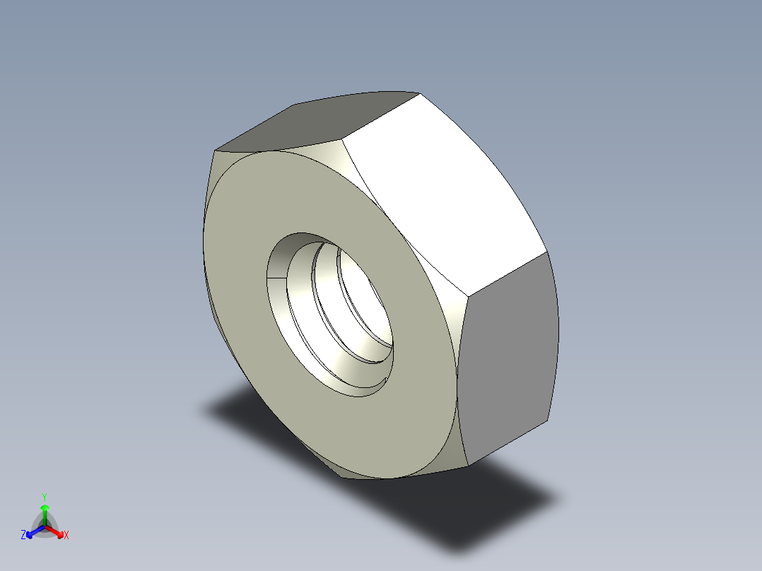 M2 x 0.4mm Thread HEX NUT.IGS