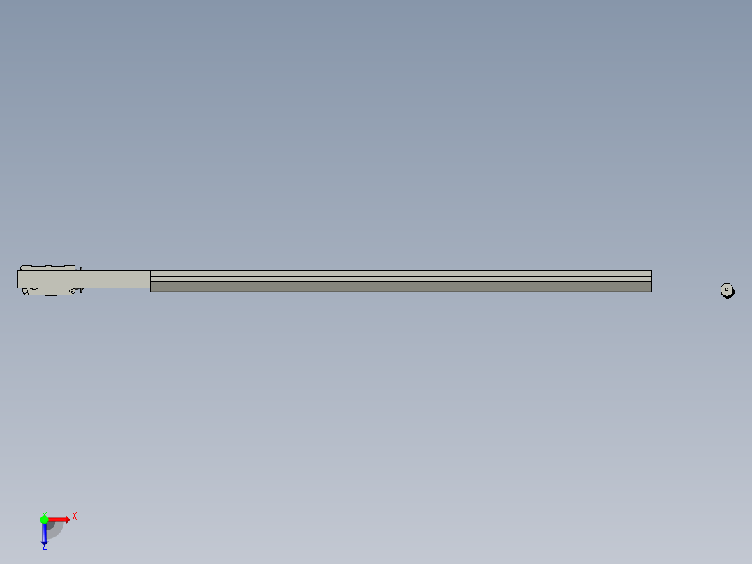 XL670-顶堆侧取堆取料机刮板取料机设计三维proe设计素材俯视图