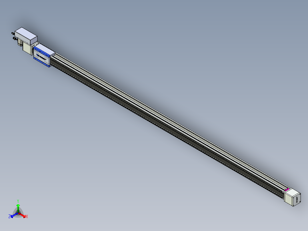 威洛博LB.GB同步带传动--欧规系列GB8-L96-S2700-BR-P40正等轴测图