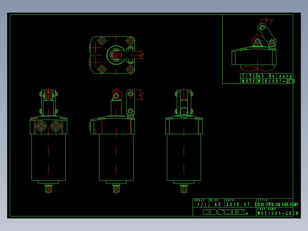 KOSMEKWCE1001-2GCD多系列多零件图纸模型多系列多零件图纸模型