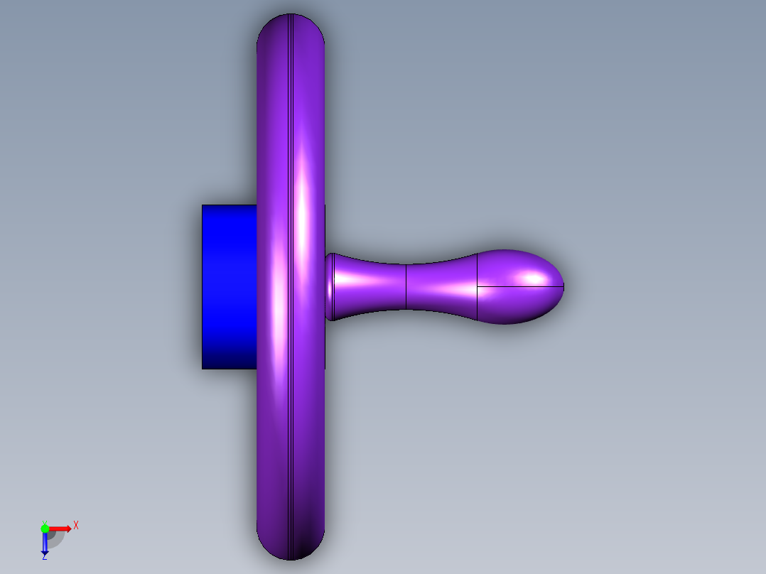 三辐手轮俯视图