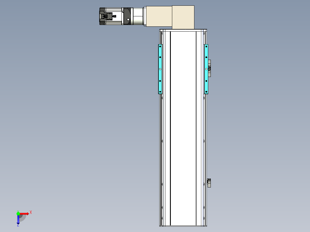 同步带滑台-半封闭B22-L100-C-S500-L-P75-D3-N5俯视图