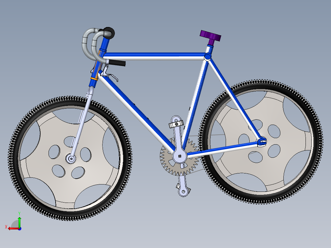 066-自行车后视图