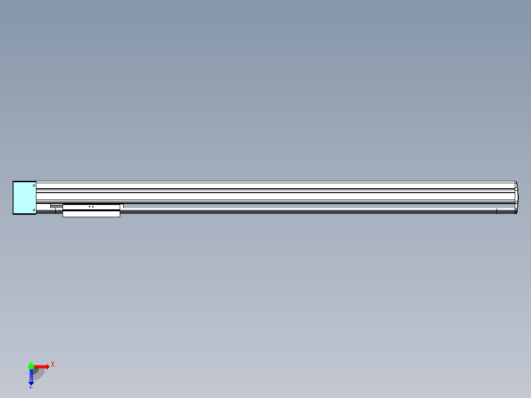 VF丝杆传动-一般环境VF14-Lxx-C-S900-BL-ZP40-C3俯视图
