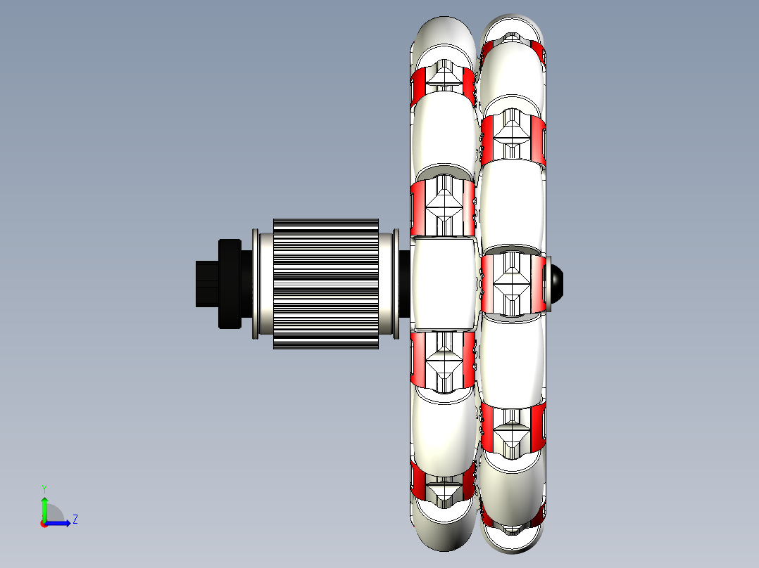 机器人小车底盘结构左视图