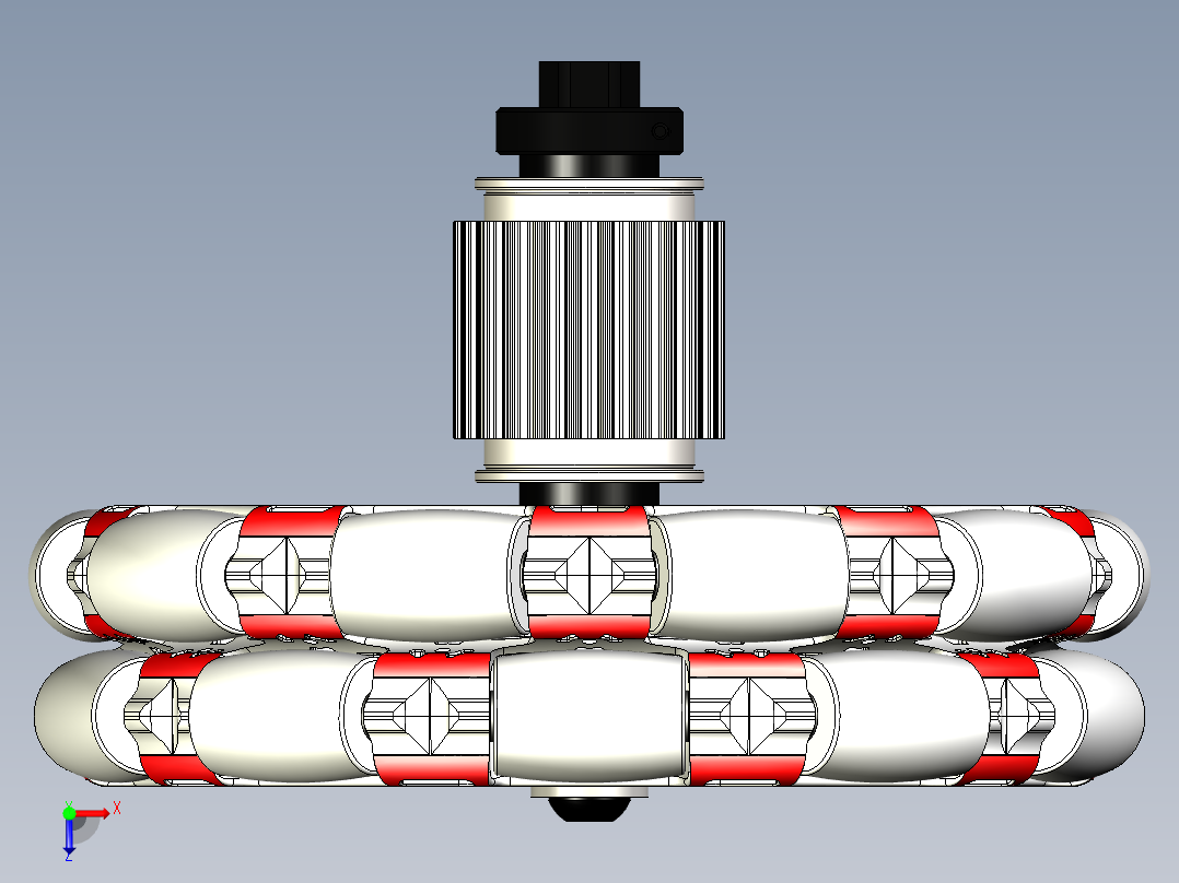 机器人小车底盘结构俯视图
