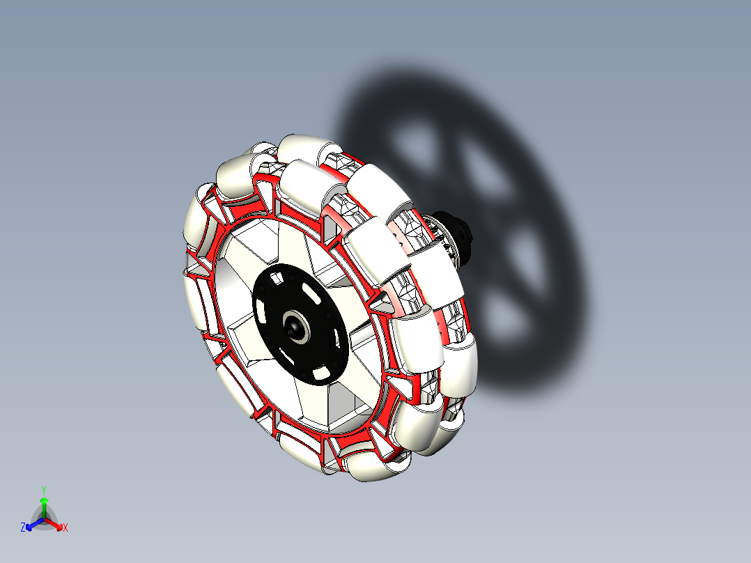 机器人小车底盘结构正等轴测图