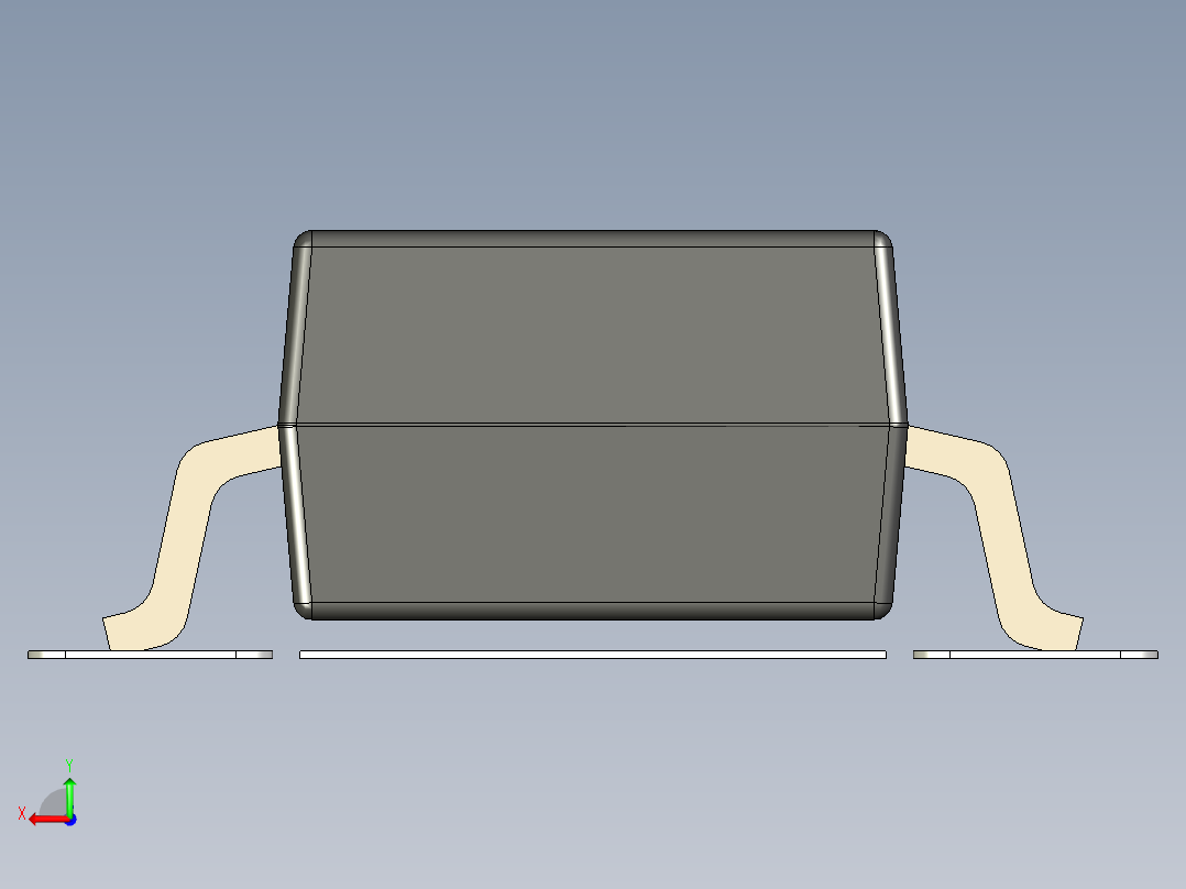 元器件3D封装sod32338后视图