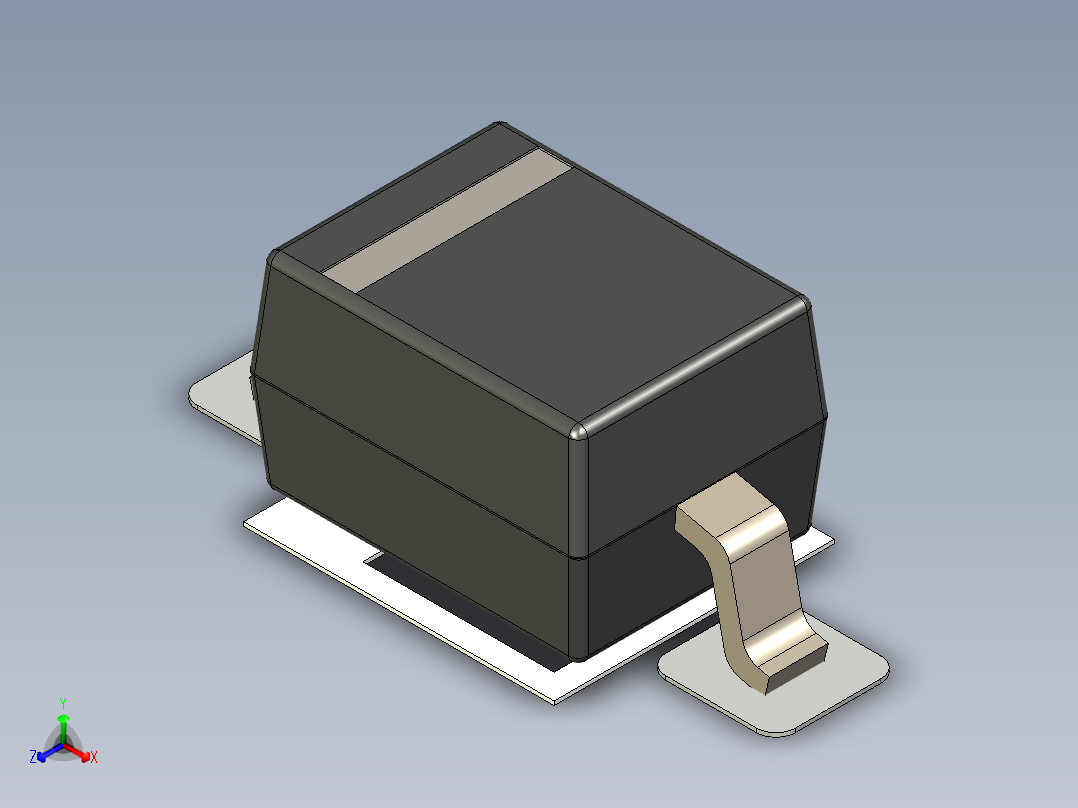 元器件3D封装sod32338正等轴测图