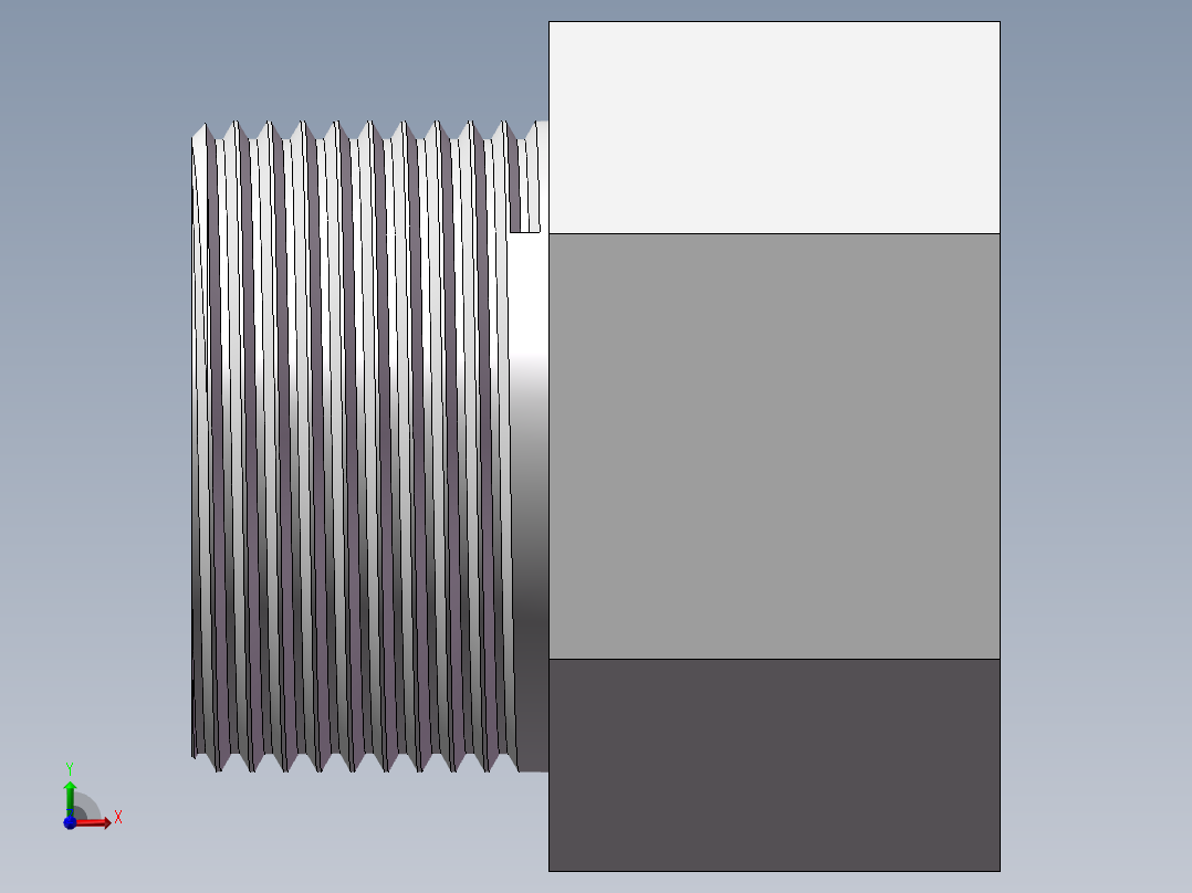 转接头-内外丝等径 DN32前视图