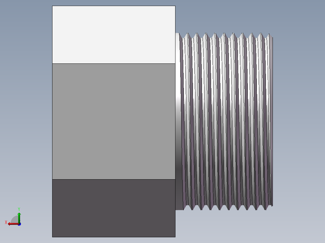 转接头-内外丝等径 DN32后视图