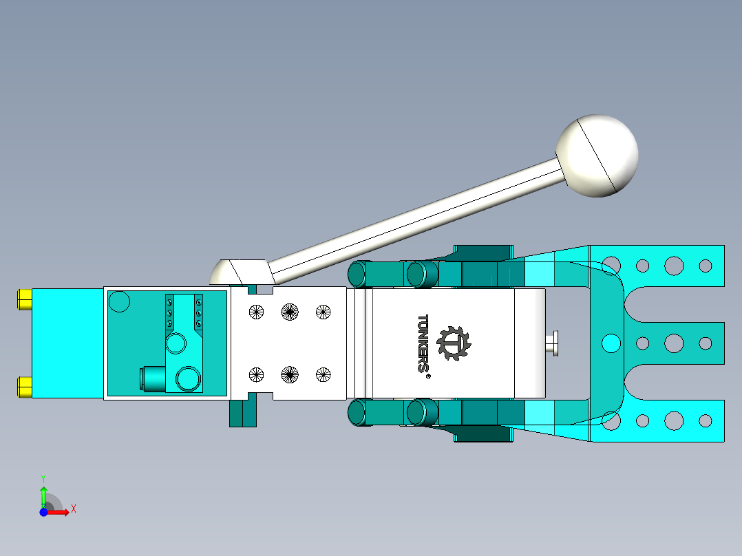 德克斯TUNKERS气缸数模MK_MK2_63_1_A10_A11_A12_T12_TUENKERS前视图
