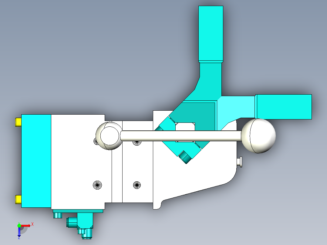 德克斯TUNKERS气缸数模MK_MK2_63_1_A10_A11_A12_T12_TUENKERS俯视图