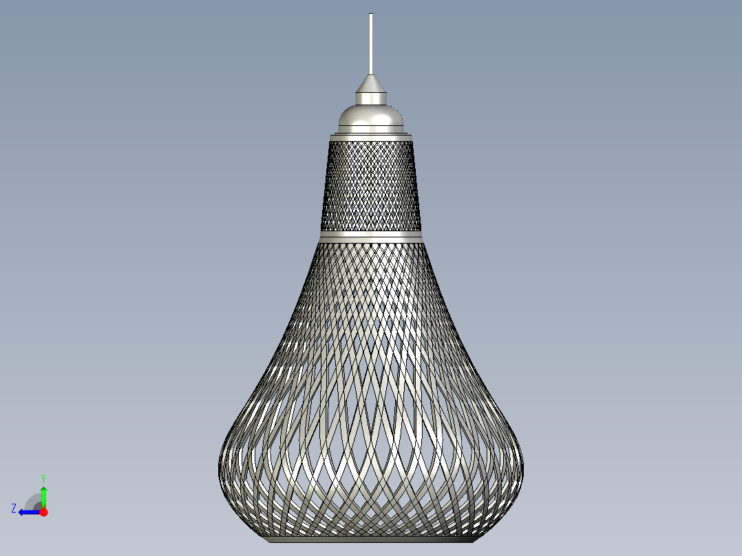 3D打印灯右视图