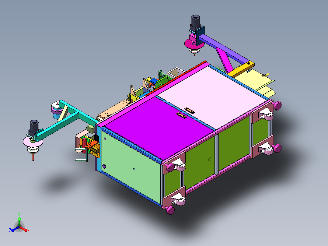 载带成型机sw18正等轴测图