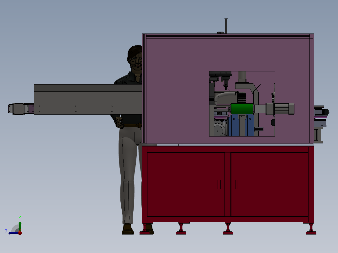 乒乓球拍打磨机sw14可编辑右视图