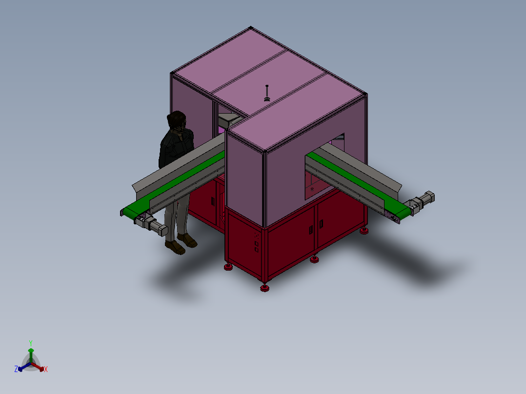 乒乓球拍打磨机sw14可编辑正等轴测图