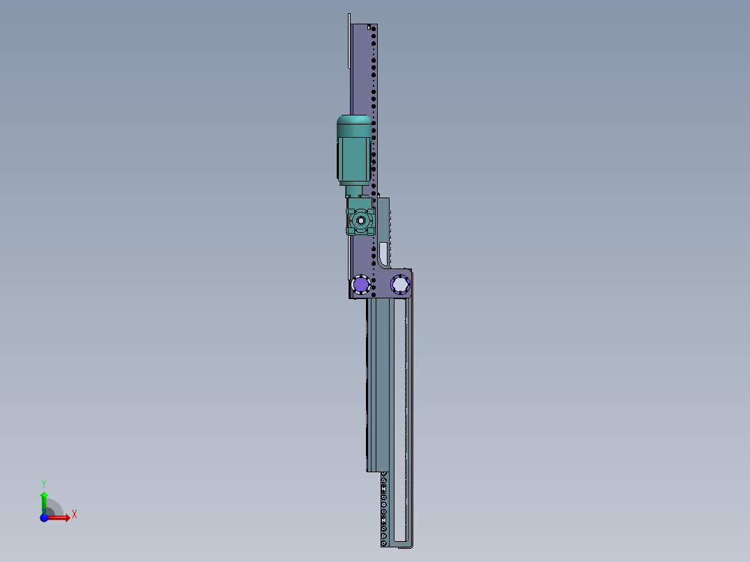 T957 堆垛机货叉前视图