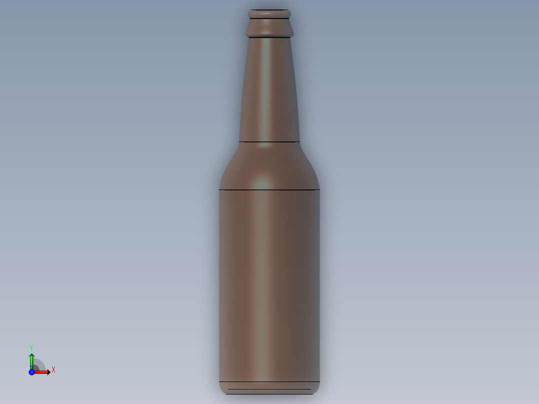 啤酒瓶前视图