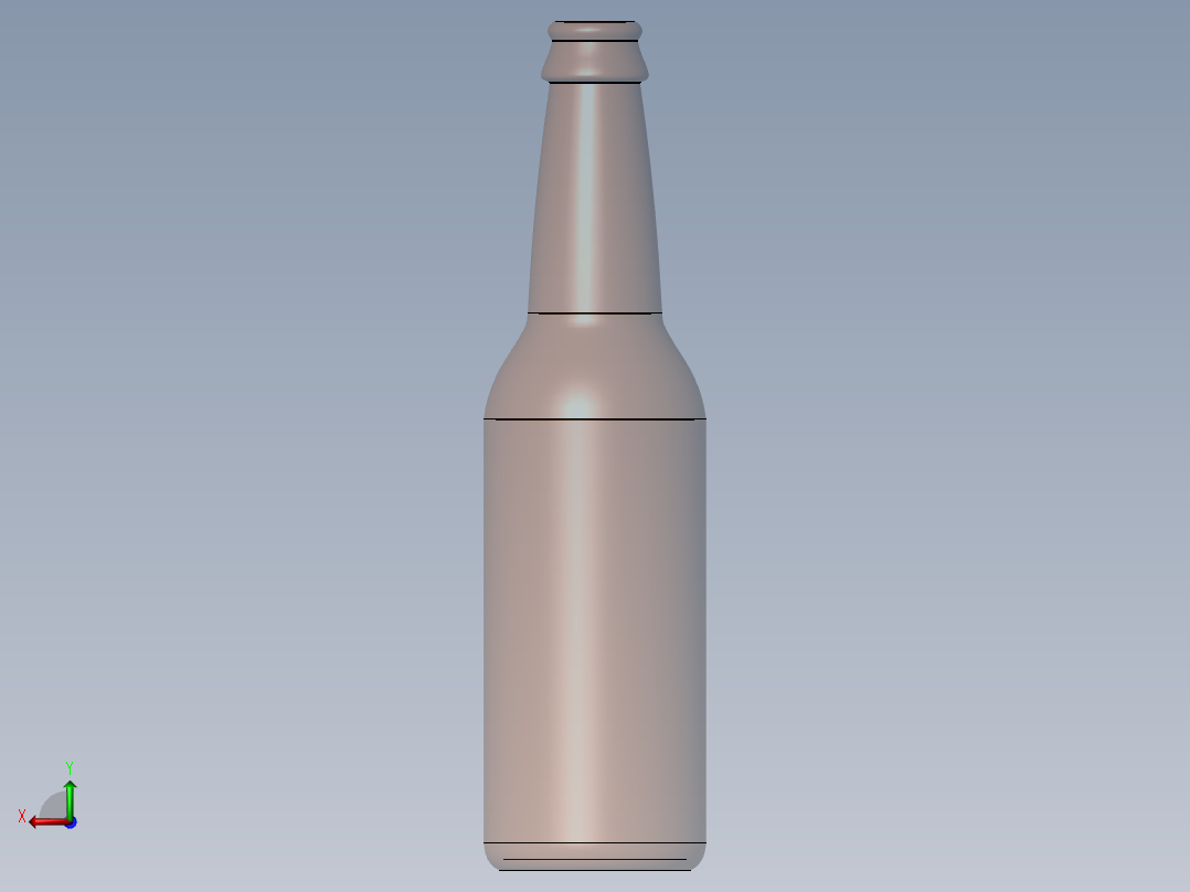 啤酒瓶后视图