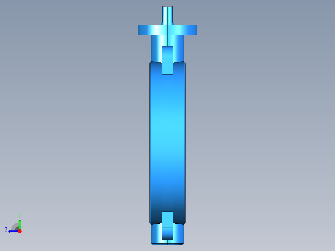 阀门模型WD71X-D_[300]右视图