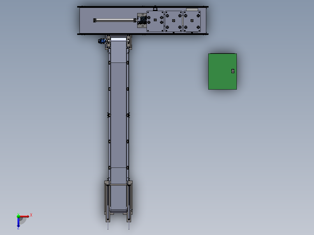 检测机整体方案(1)俯视图