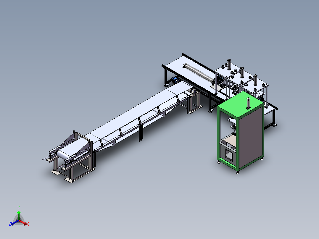 检测机整体方案(1)正等轴测图
