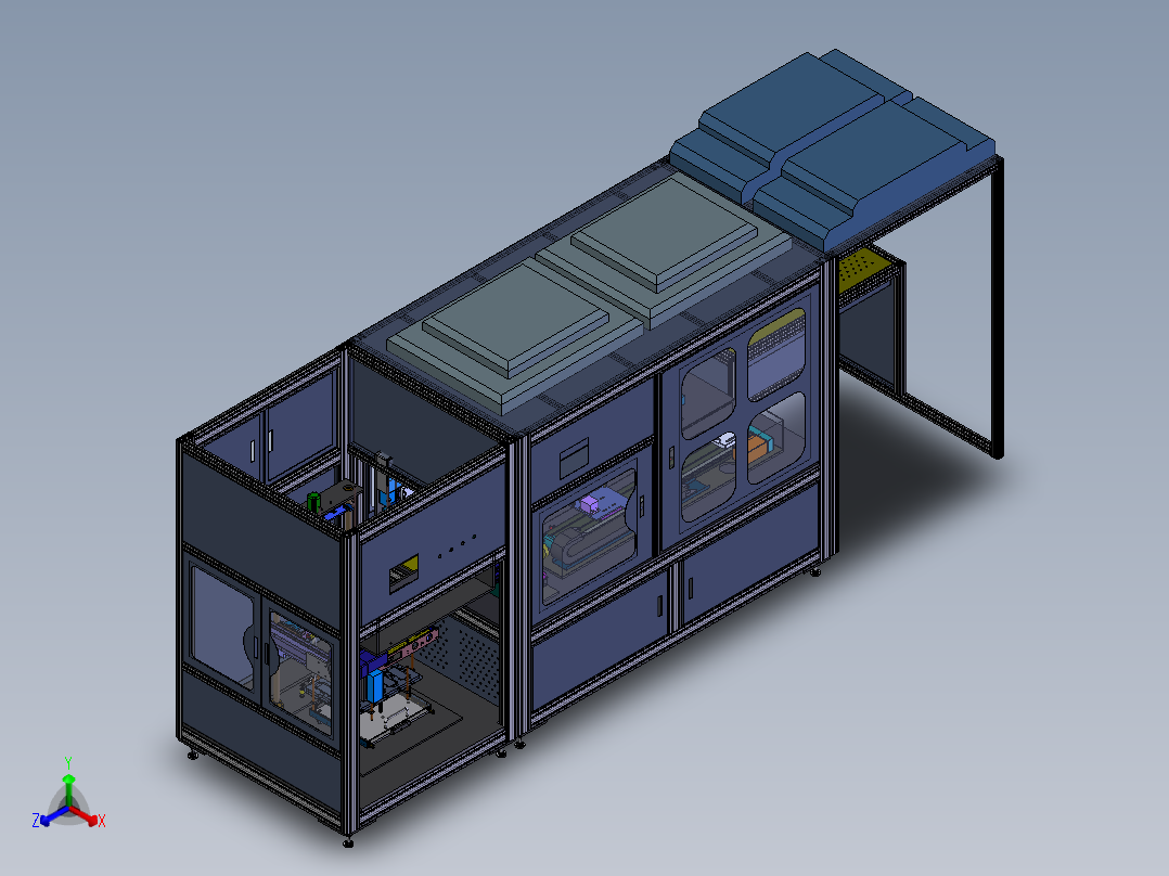 撕膜清洁机正等轴测图