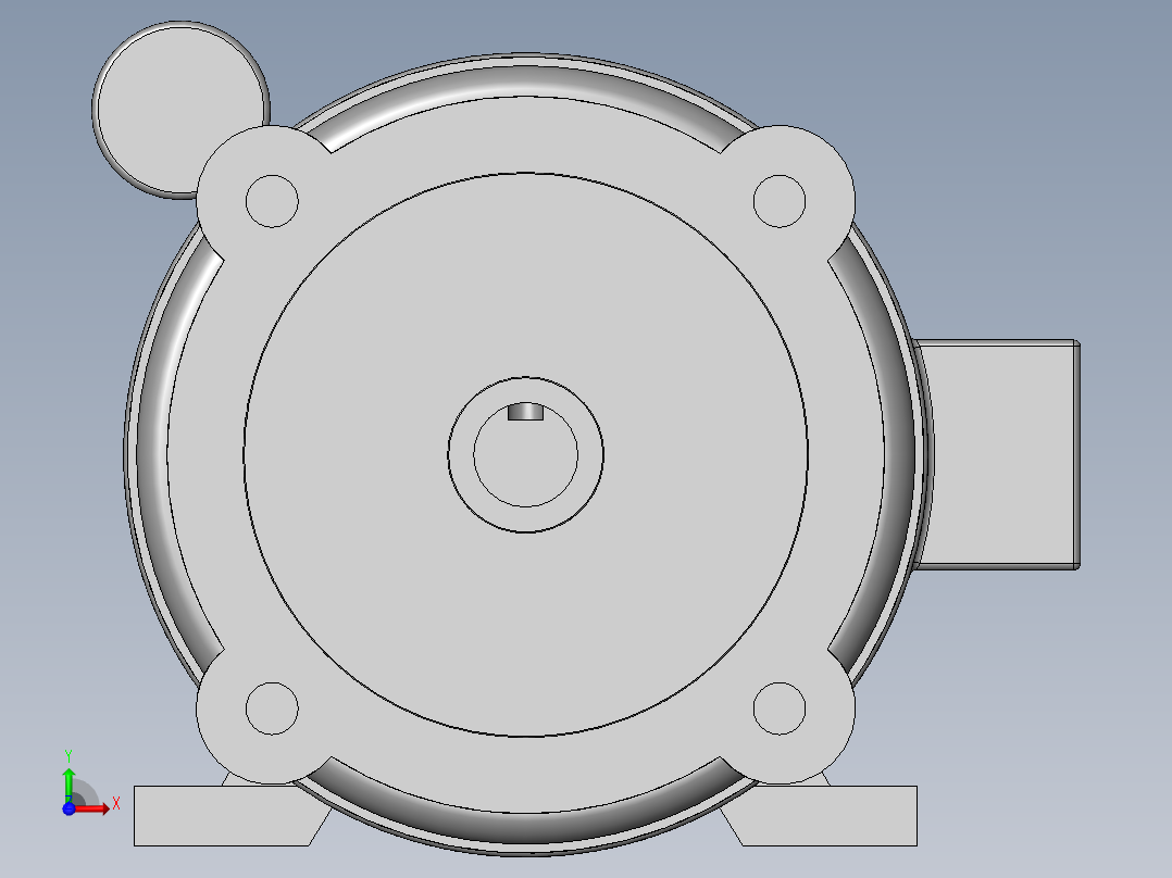 异步电机DJ_YS系列(IP44)_IMB35型_YS-90L-2_2前视图