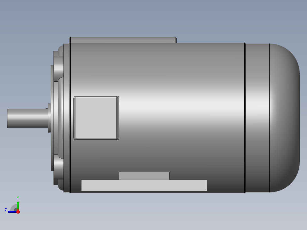 异步电机DJ_YS系列(IP44)_IMB35型_YS-90L-2_2右视图