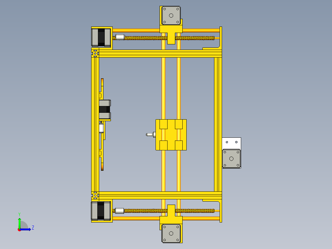 3D打印机左视图