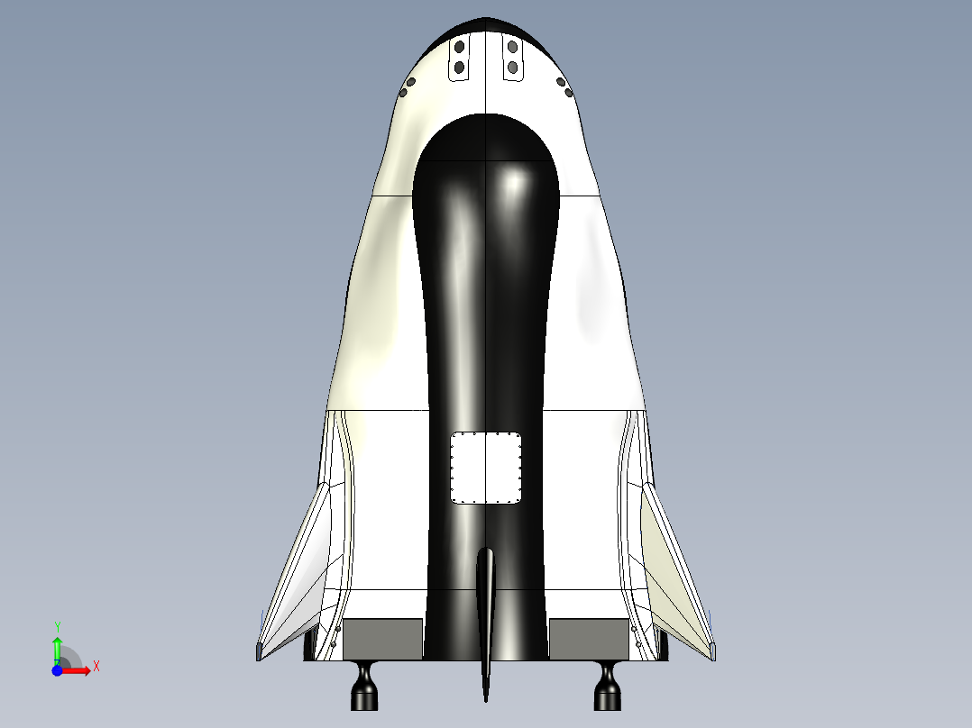Dream新型航天飞机前视图