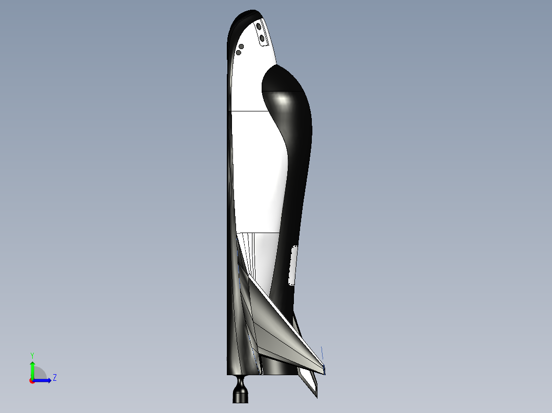 Dream新型航天飞机左视图