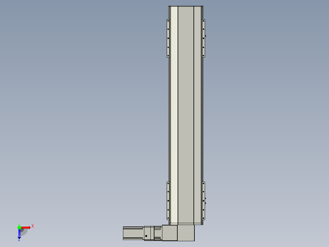 直线模组LHB21-L40-S950-R(B)设计图纸俯视图