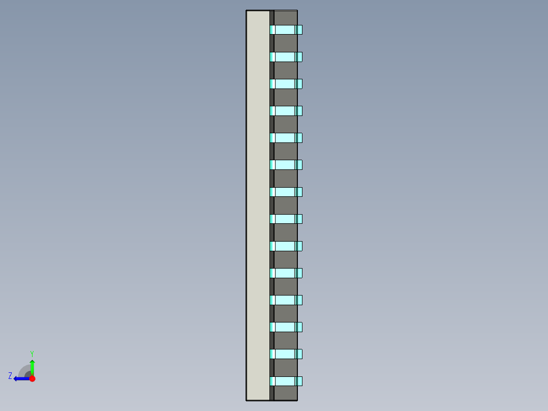 元器件3D封装SOIC28W48右视图