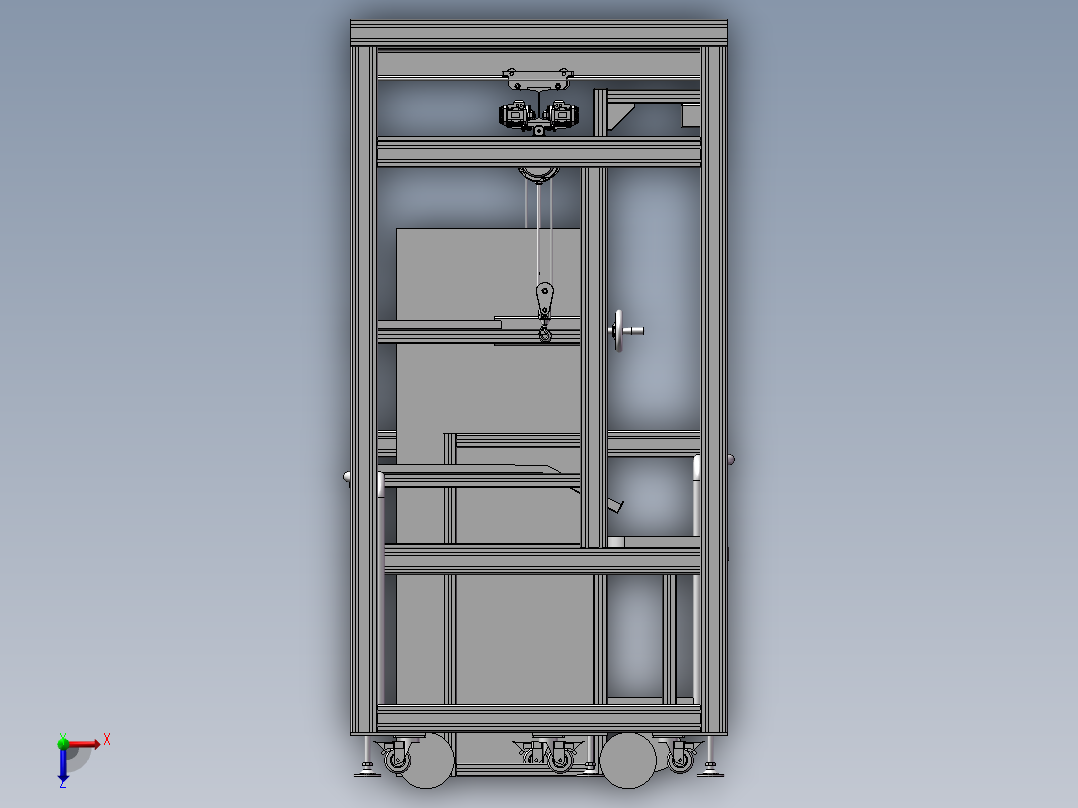 小型航吊搬运线俯视图