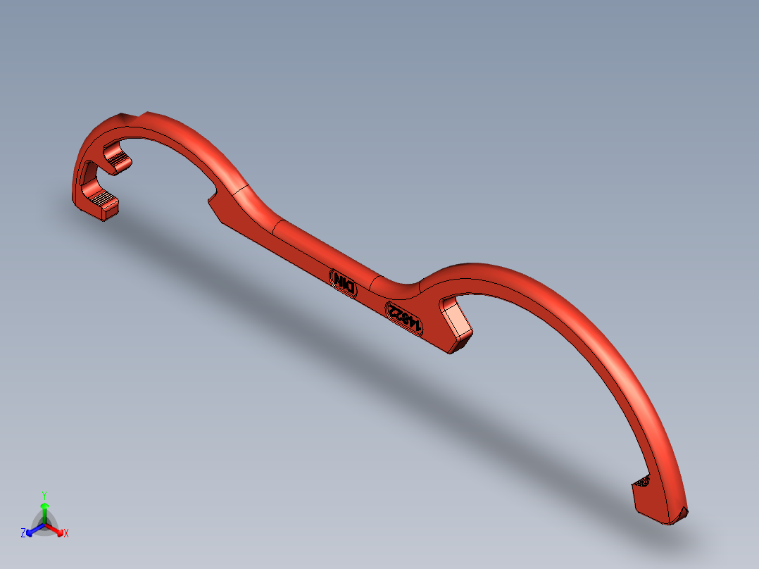 软管接头扳手 --stp正等轴测图