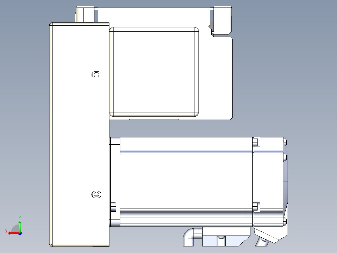 同步带全封闭直线模组TPA-HCB-105D-90-L2800-LP-Y-P20-N3后视图
