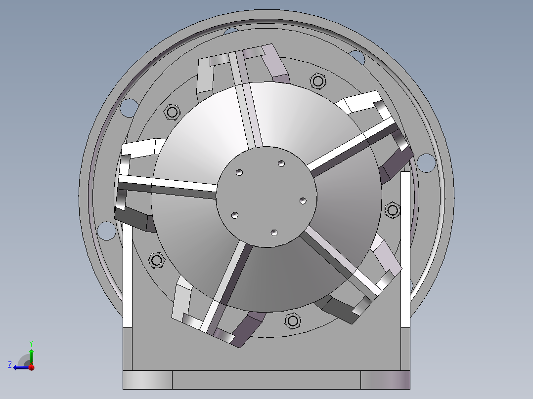 电机联轴器齿轮传动机构右视图