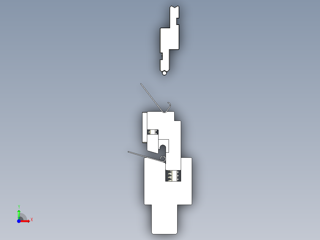 压刹车铰链弯曲成形工具前视图