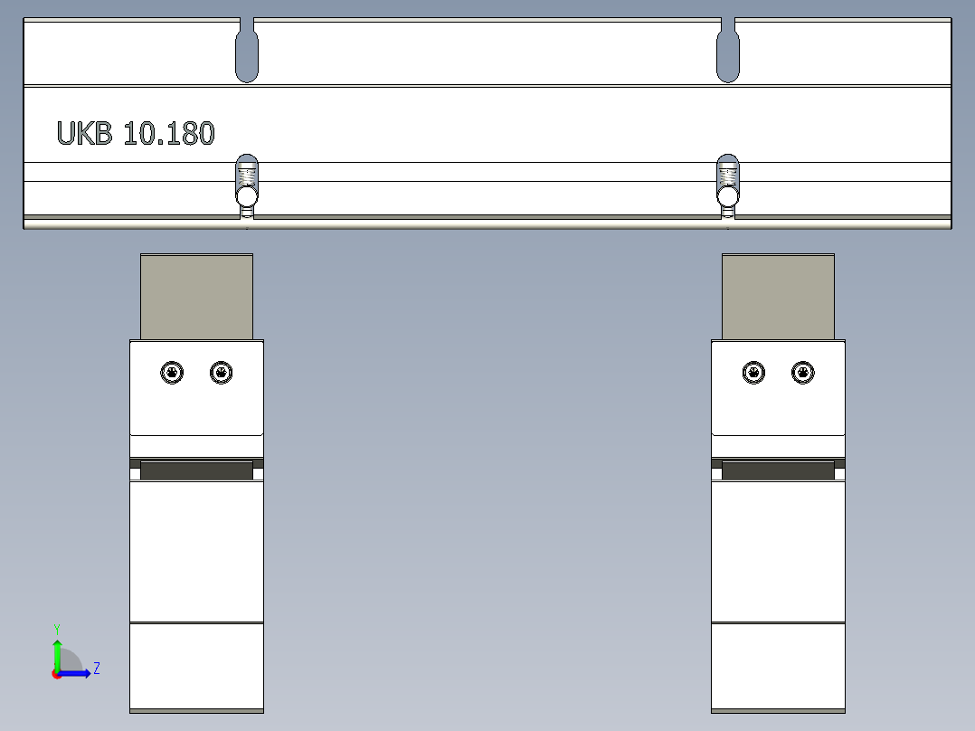 压刹车铰链弯曲成形工具左视图